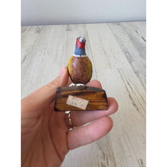 Vintage wood carved roadrunner bird statue figurine decor‎ bird - Picture 8 of 8